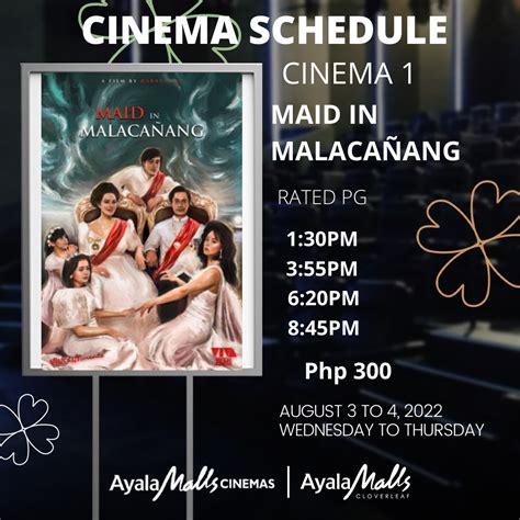 Ayala Malls Cloverleaf Movie Schedule 2023.